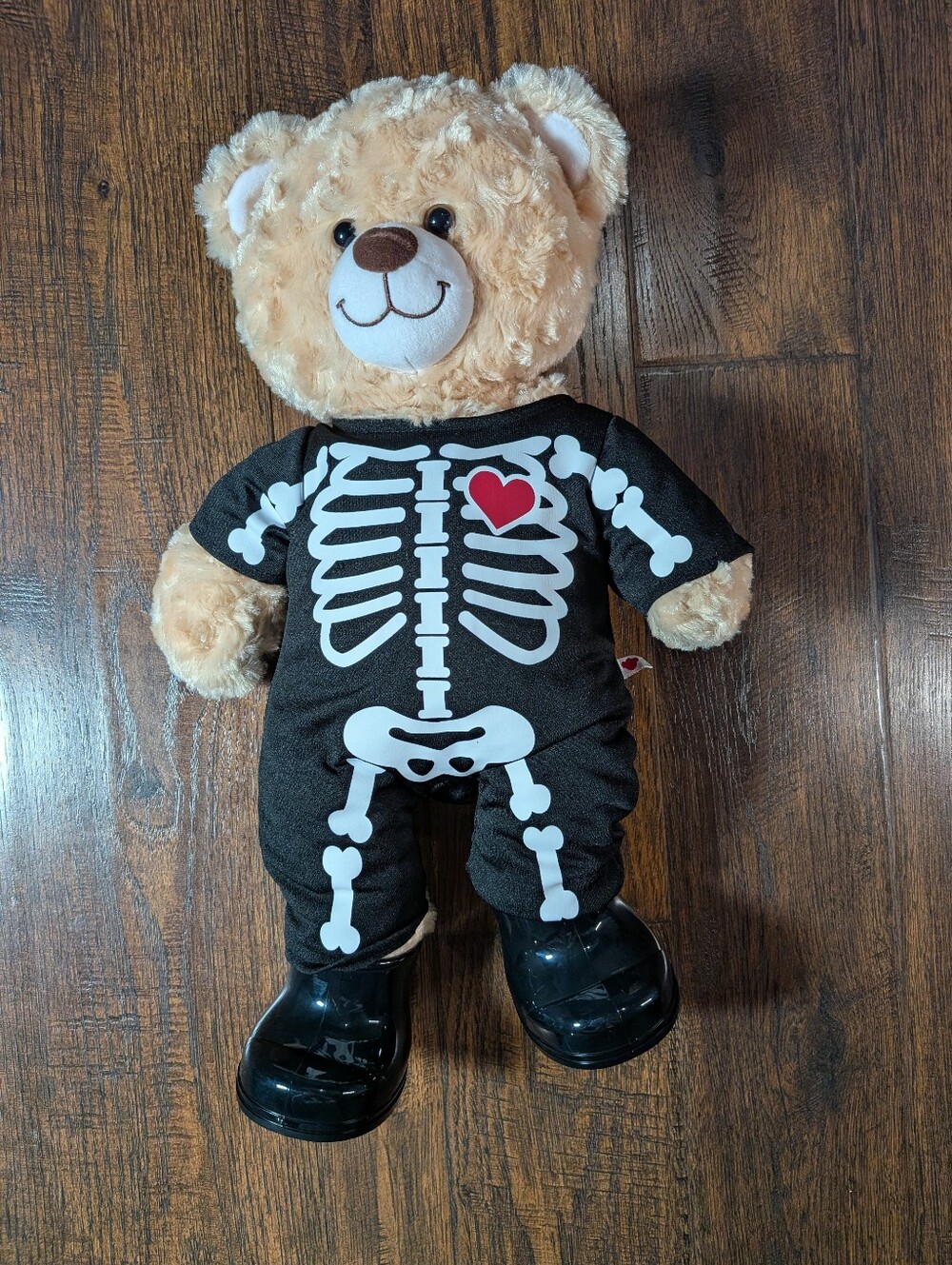 Adorable Build-A-Bear Bear In A Skeleton Outfit With Recordable Device